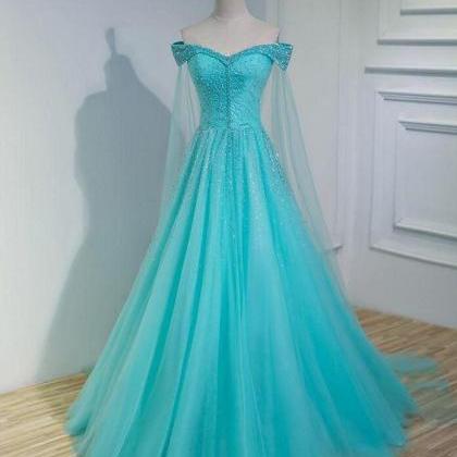 Beading Prom Dresses,off The Shoulder Prom..
