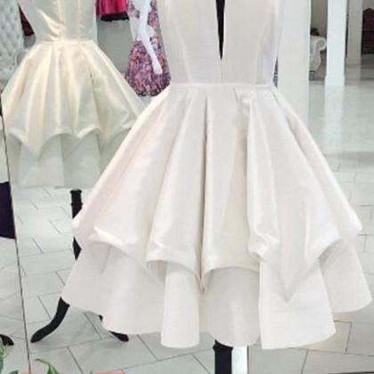 Cute Ball Gown White Short Homecoming Dress Cute..