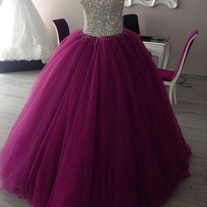 Prom Dress Ball Gown, Purple Princess Ball Gowns..