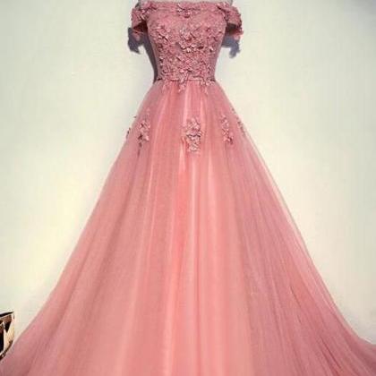 Charming Prom Dress, Sexy A Line Prom Dress, Tulle..