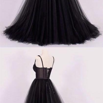 Sleeveless Sheer Corset Tulle A-line Long Prom..