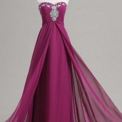 A Line Prom Dresses, Purple A-line/princess Prom..