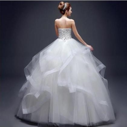 Ball Gown Wedding Dresses Strapless Floor-length..