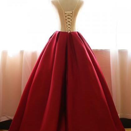 Modest Quinceanera Dress,red Ball Gown,fashion..