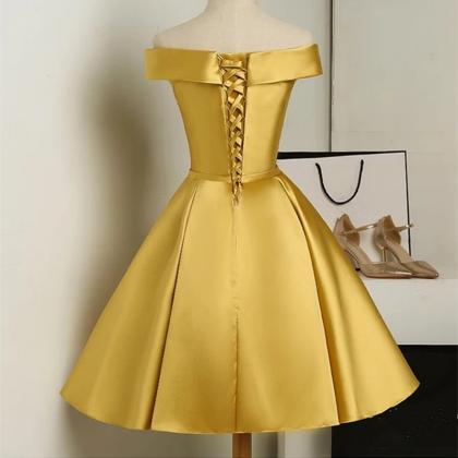 Gold Bridesmaid Dress,short Bridesmaid..