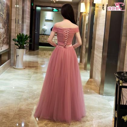 Elegant Pink Evening Gowns,sexy Ball Gowns, Custom..