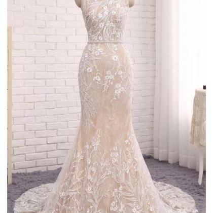 Vintage Lace Wedding Dresses Plus Size Mermaid..