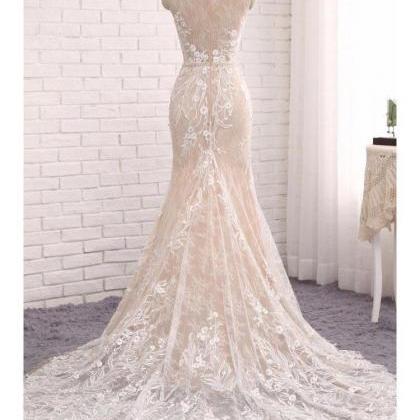 Vintage Lace Wedding Dresses Plus Size Mermaid..