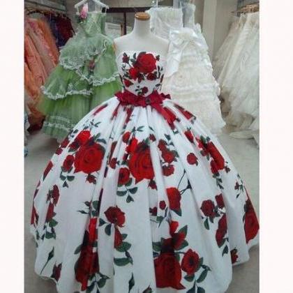 Amazing Striking Floral Embroidery Evening Dress..