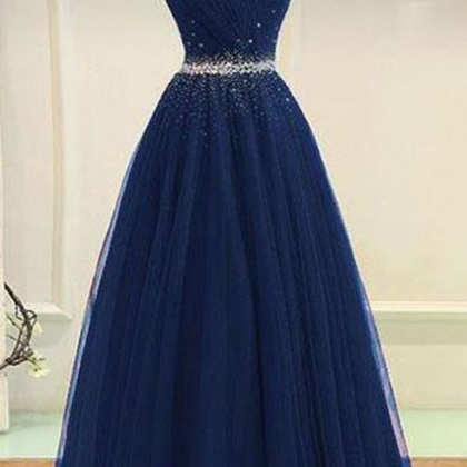 Charming Off The Shoulder A-line Tulle Prom Dress..