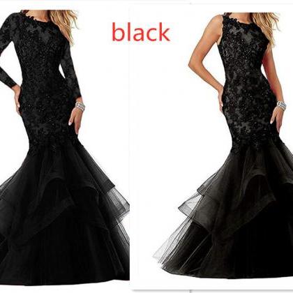 Women's Beaded Lace Embroide Prom..