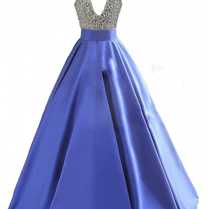 Real Sample Sexy Crystals Prom Dresses Royal Blue..