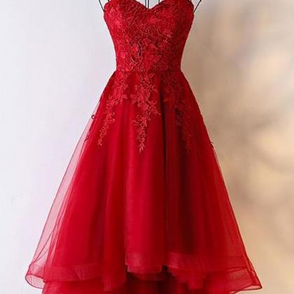 P3403 Sweetheart Neckline Short Red Party..