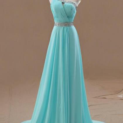 P3451 Light Blue Prom Dresses,one Shoulder Prom..
