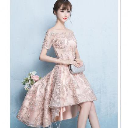 H3584 Bridesmaid Fairy Dress, Blushing Pink Party..