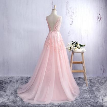 P3685 Blush Pink Evening Dress Prom Dress With..