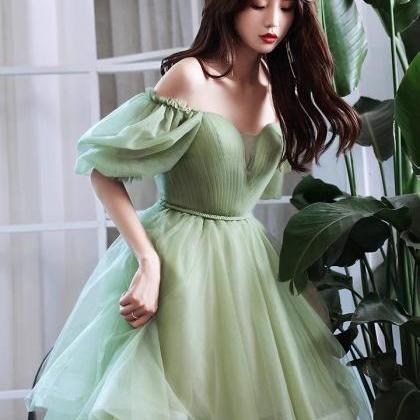 H3691 Little Green Evening Dress, Temperament,..