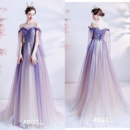 P3736 2021 Purple Formal Dress For Beauty Pageant..