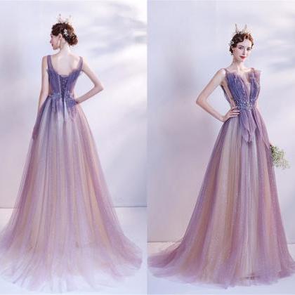 P3739 Prom Dress Sparkle,formal Dress Purple,a..