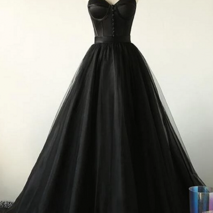 P3745 Black Long Party Gowns, Black Evening Prom..