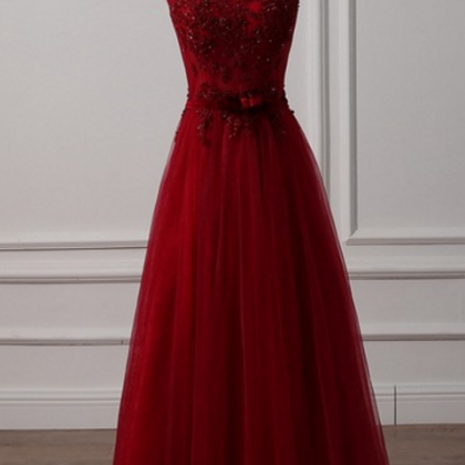 P3746 A Burgundy Evening Gown, A Dress Skirt, A..
