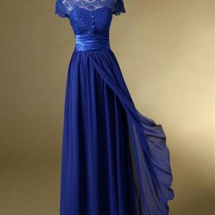 Royal Blue Prom Dress,long Charming Prom..