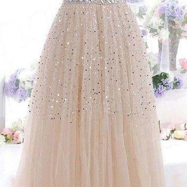 Sweetheart Tulle Sequins Maxi Sexy Party Prom..