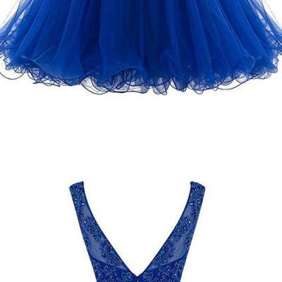 Royal Blue Homecoming Dresses, Backless Prom Dresses, Modest Party Dress, Simple Graduation Dresses, Cheap Formal Dresses, Short Cocktail Gowns