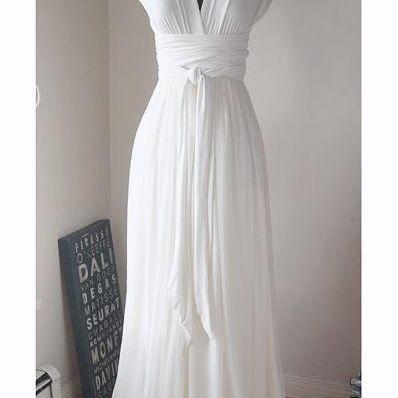 New Design Prom Dresses, The Charming White Evening Dresses, Prom Dresses, Real Made Prom Dresses On Sale,Simple Wedding Dresses