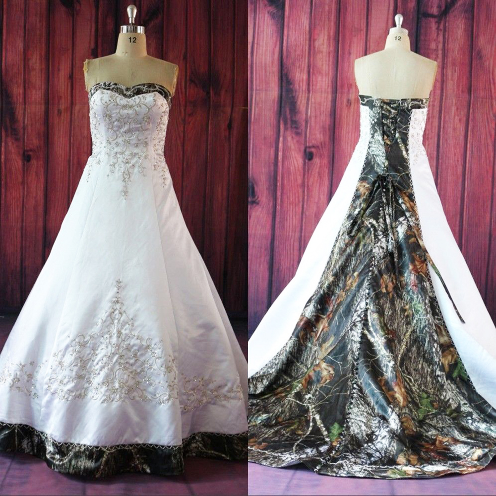 Wedding Dress Wedding Dresses Camo Wedding Dress White Wedding Dress Satin Wedding Dresses 4244
