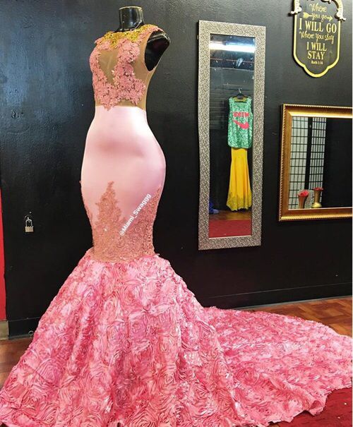 Prom Gown,pink Prom Dresses With Lace,evening Gowns,mermaid Formal Dresses,pink Prom Dresses
