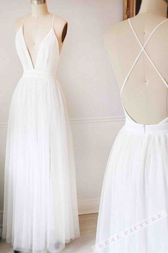 cute white prom dresses