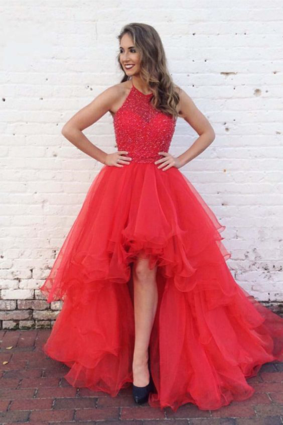 simple red quinceanera dresses