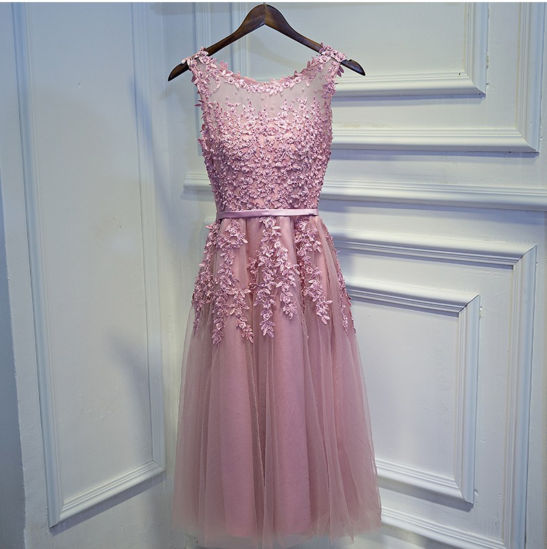 Cute A-line Purple Lace Short Prom Dress, Bridesmaid Dresses, Tulle Prom Dress, Short Evening Dress, Homecoming Dresses