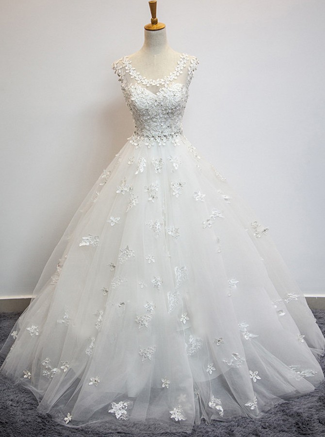 Elegant Wedding Dresses,a-line Wedding Dresses,applique Wedding Dresses,bandage Wedding Dresses,tulle Wedding Dresses,bridal Gowns
