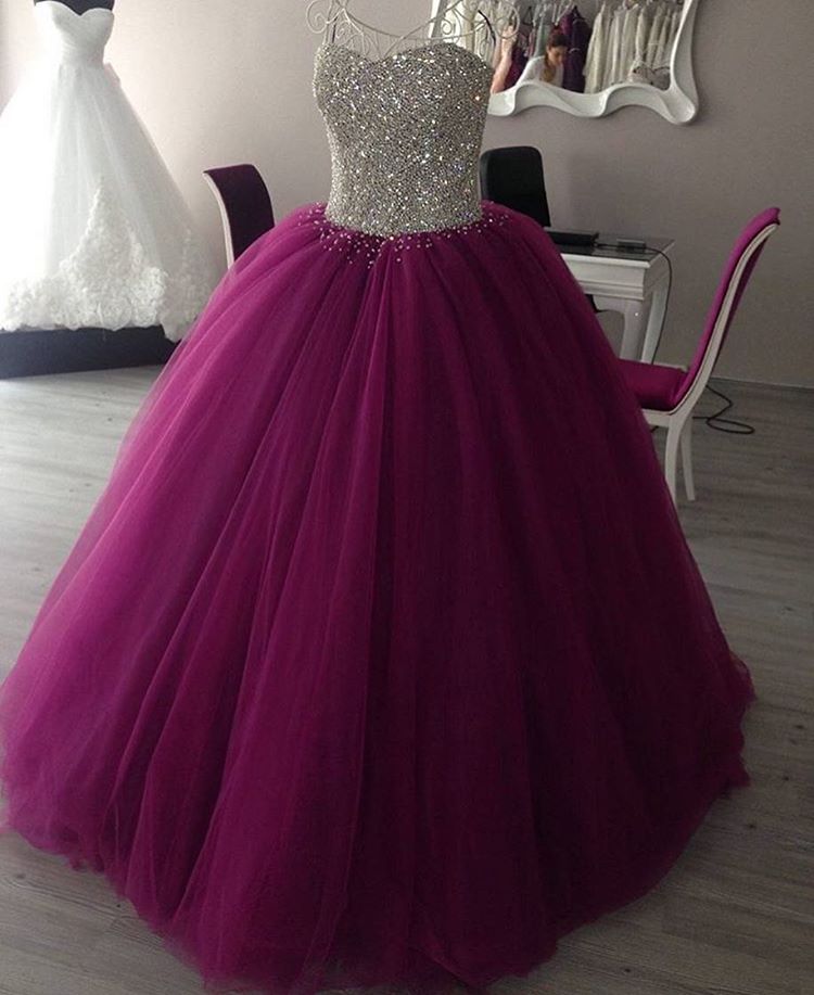 Prom Dress Ball Gown, Purple Princess Ball Gowns 2016 ,sweet 16 Dresses, Quinceanera Dresses