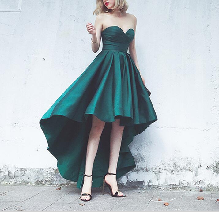 dark green short formal dresses