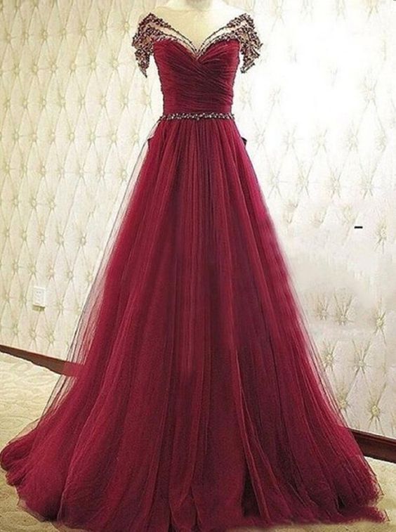 how to make beaded fringe dress Fabulous White A-line Off Shoulder Tulle Wedding Dresses with Sweep Brush  Train, MW235 main image 0