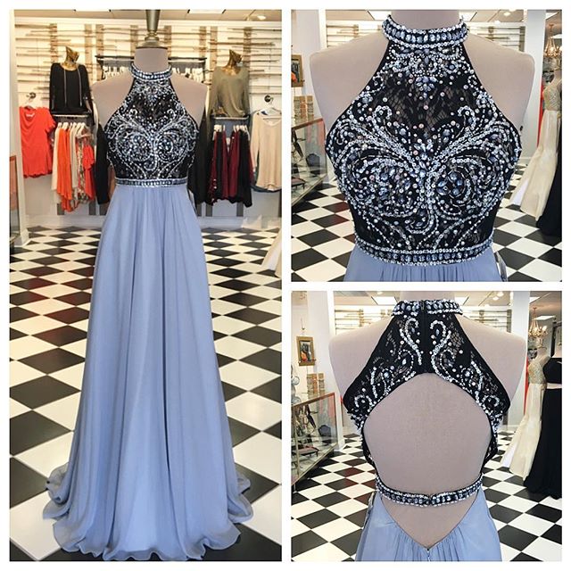 Prom Dress,backless Prom Dresses,2017 Sexy Halter Prom Dress,long Evening Dress