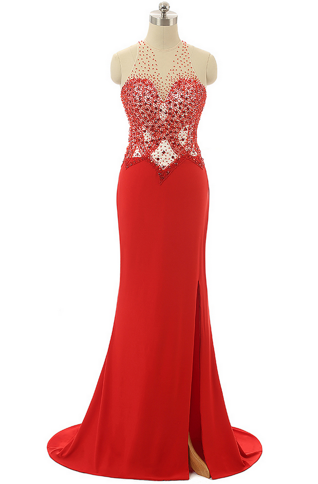 Red Prom Dresses,beading Prom Dresses,mermaid Evening Dresses ,formal Party Gowns,p726
