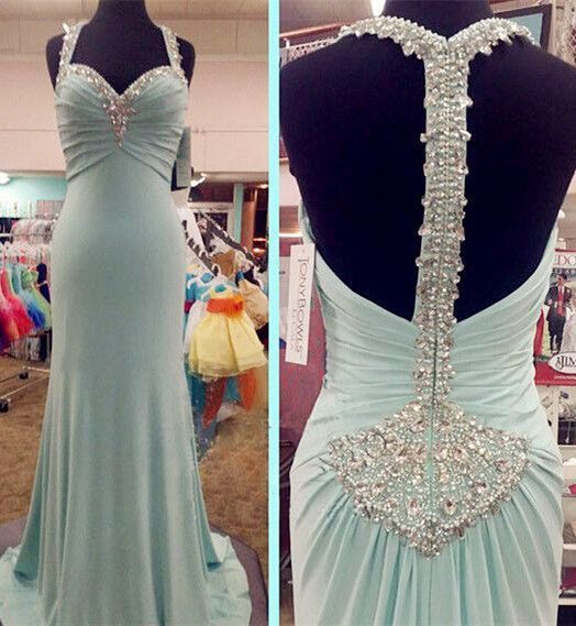 Sexy Prom Dress, Sleeveless Spandex Prom Dress ,halter Evening Gowns With Beaded,p968