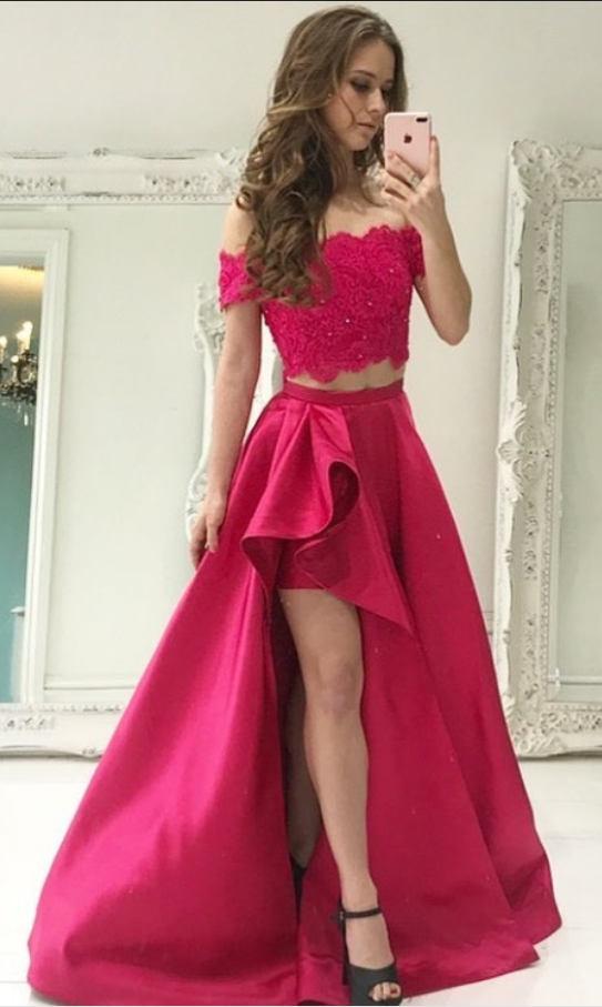 boat neck prom dress