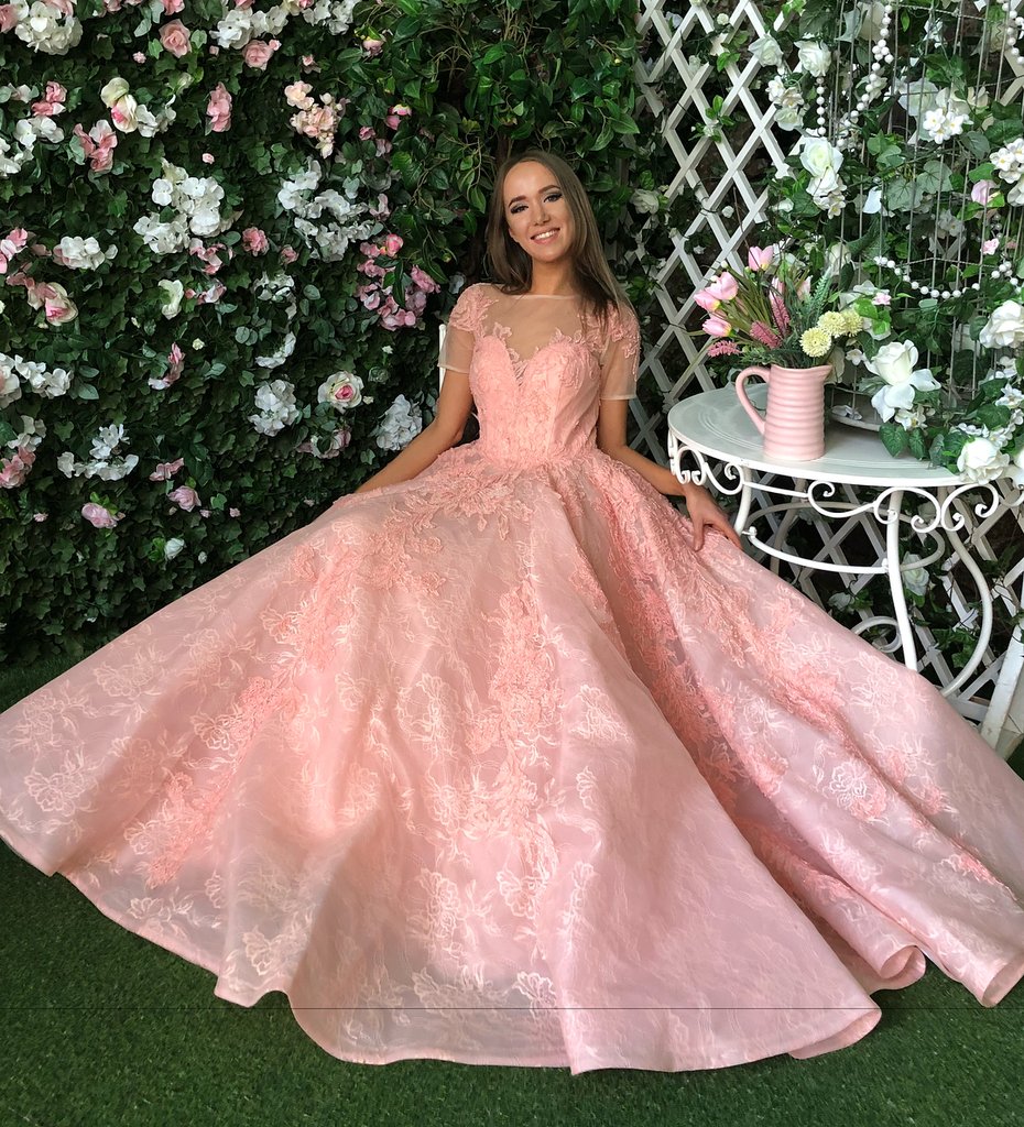 Pink Princess Prom Dress, High Quality 