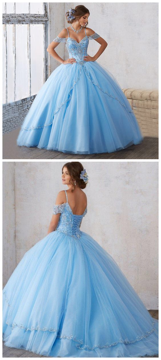 sky blue 15 dresses