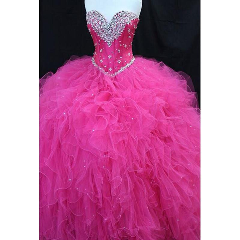 fuchsia pink ball gown