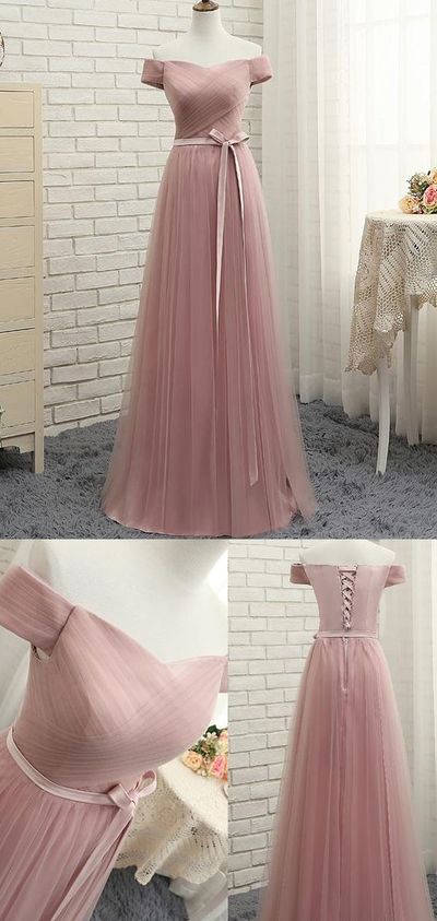 Pink Evening Prom Dress Fine Long Prom Dresses With Tulle A-line/princess Lace Up Ruffles Dresses,p2190