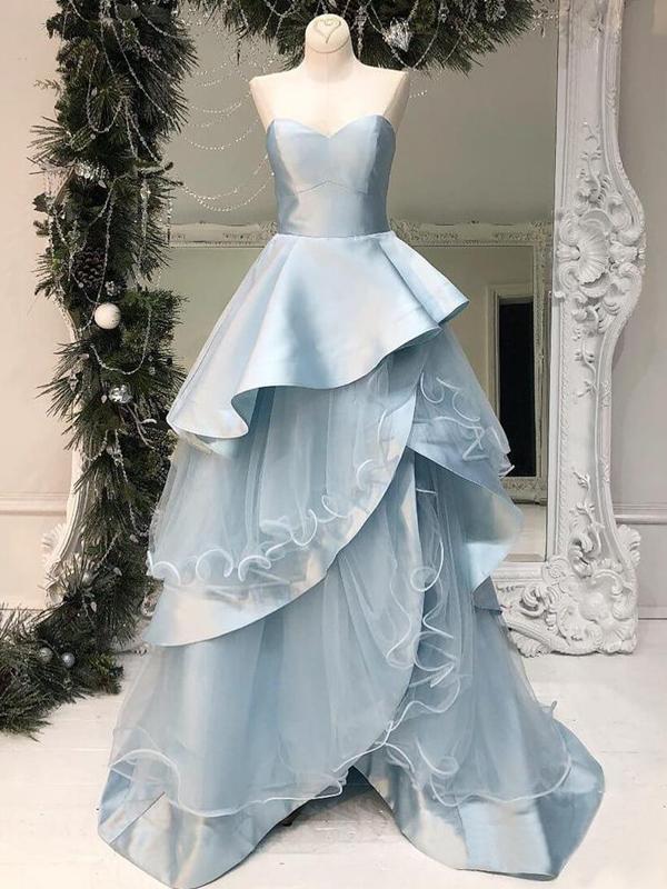 tiered ball gown