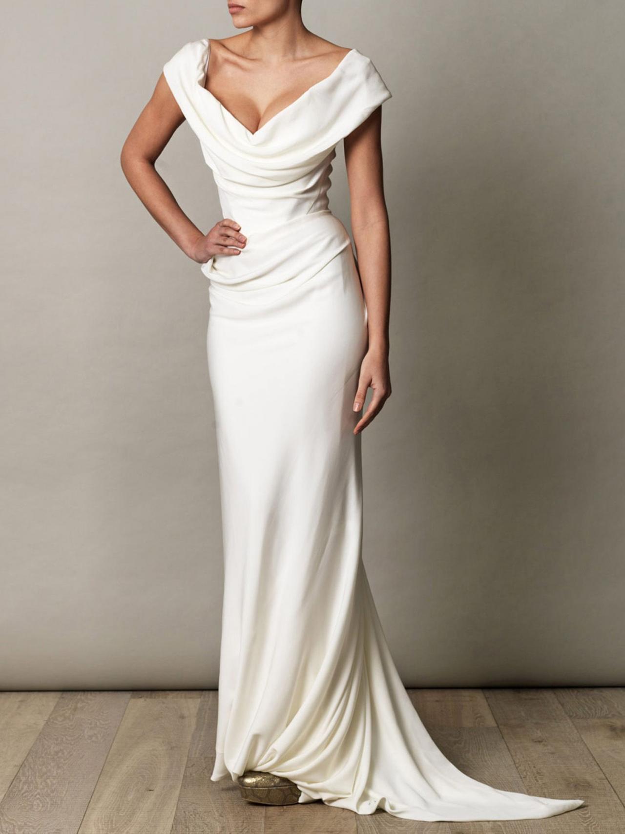 elegant white evening dresses