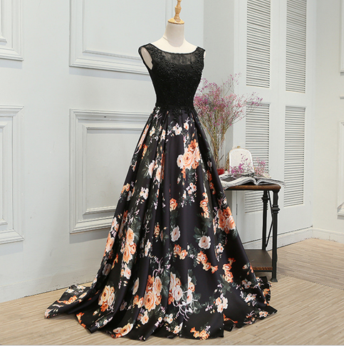 Stylish A Line Lace Long Prom Dress,evening Dress,formal Dresses,p3329