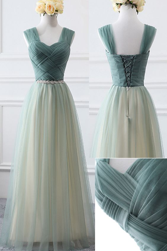 Green Tulle Charming Bridesmaid Dress, Lovely Party Dress 2019, Formal Dress,p3366